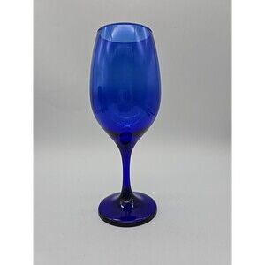 Vintage Libbey Premier Cobalt Blue 8 1/4 Water Wine Goblet Glass